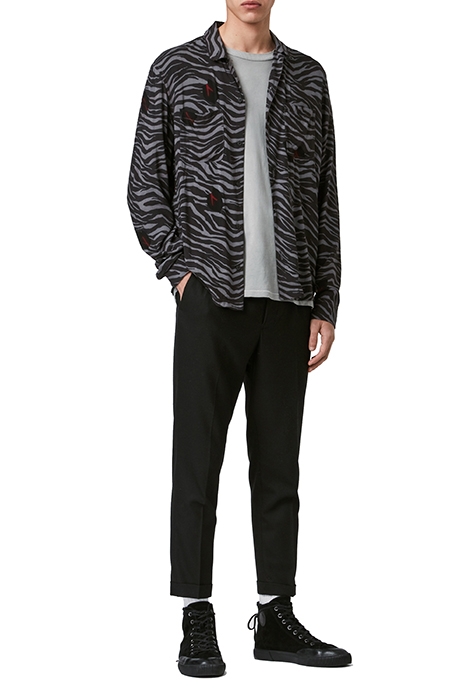 LAZARO LS SHIRT GREY/JET BLACK 3