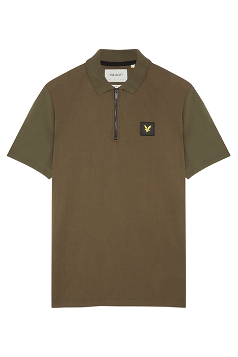 CONTRAST SLEEVE POLO SHIRT OLIVE 5