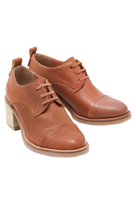 CHUNKY LACE UP SHOE BOOT MID TAN 2