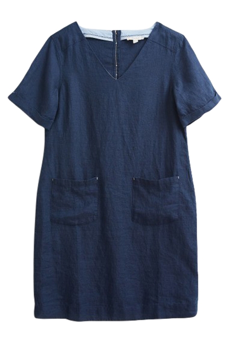 EDIE LINEN DRESS DARK NAVY 1