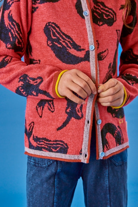 MERMAID CARDIGAN MID PINK 2