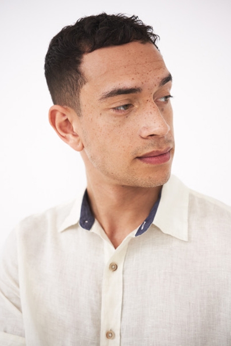 PEMBROKE SS LINEN SHIRT NATURAL WHITE 2