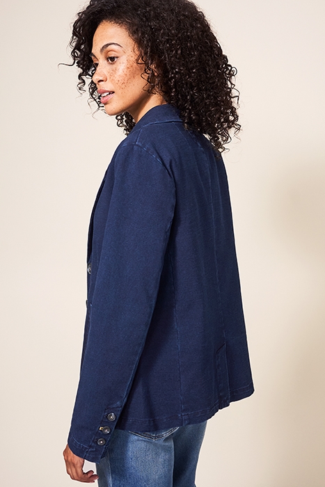 OLIVIA COTTON JERSEY BLAZER DARK DENIM 3