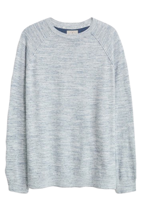 LOGAN SPACE DYE CREW DARK NAVY 1