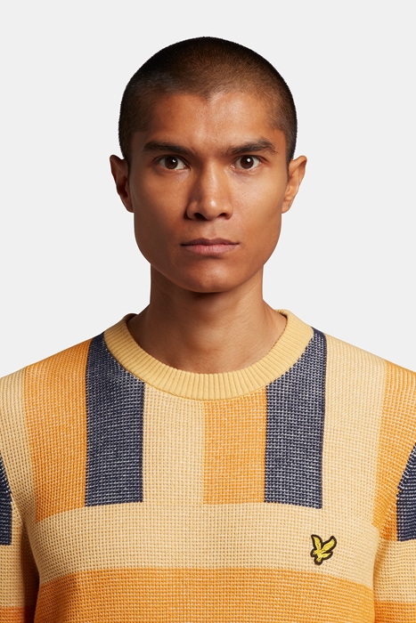 SUMMER FAIRISLE ARTISAN CREW KNIT GOLD HAZE 4