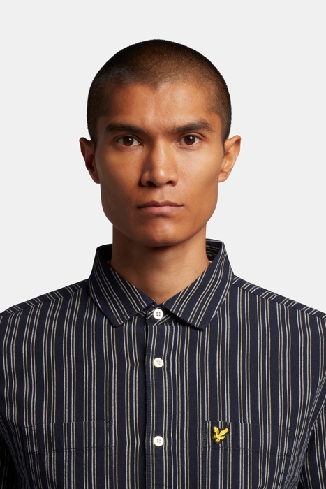 PINSTRIPE SHIRT DARK NAVY 4