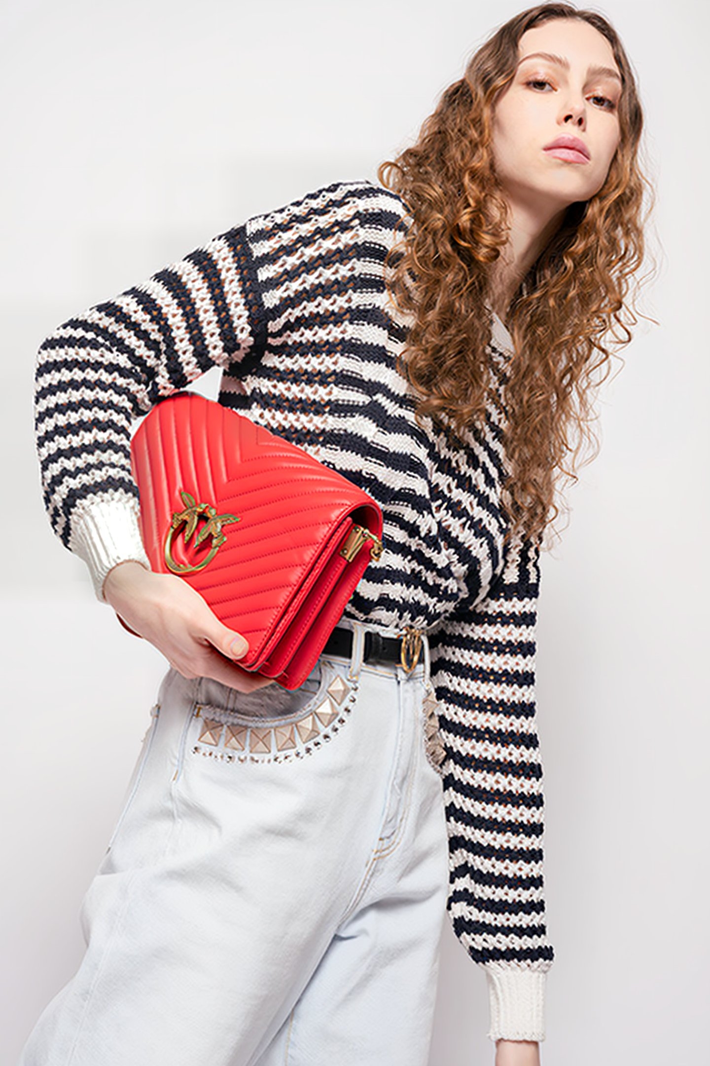 CALASPARRA MAGLIA COTONE BICOL CREAM/BLUE 4