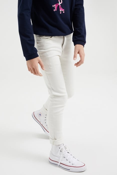 MEISJES SUPER SKINNY FIT JEANS MET STRETCH WHITE 2