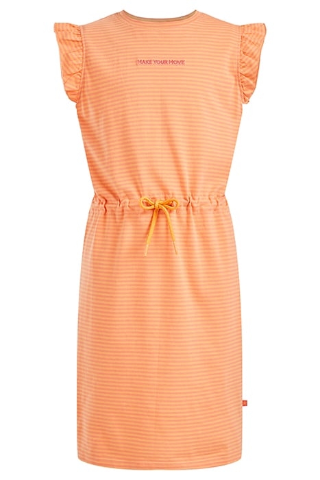 MEISJES GESTREEPTE JURK ORANGE 1