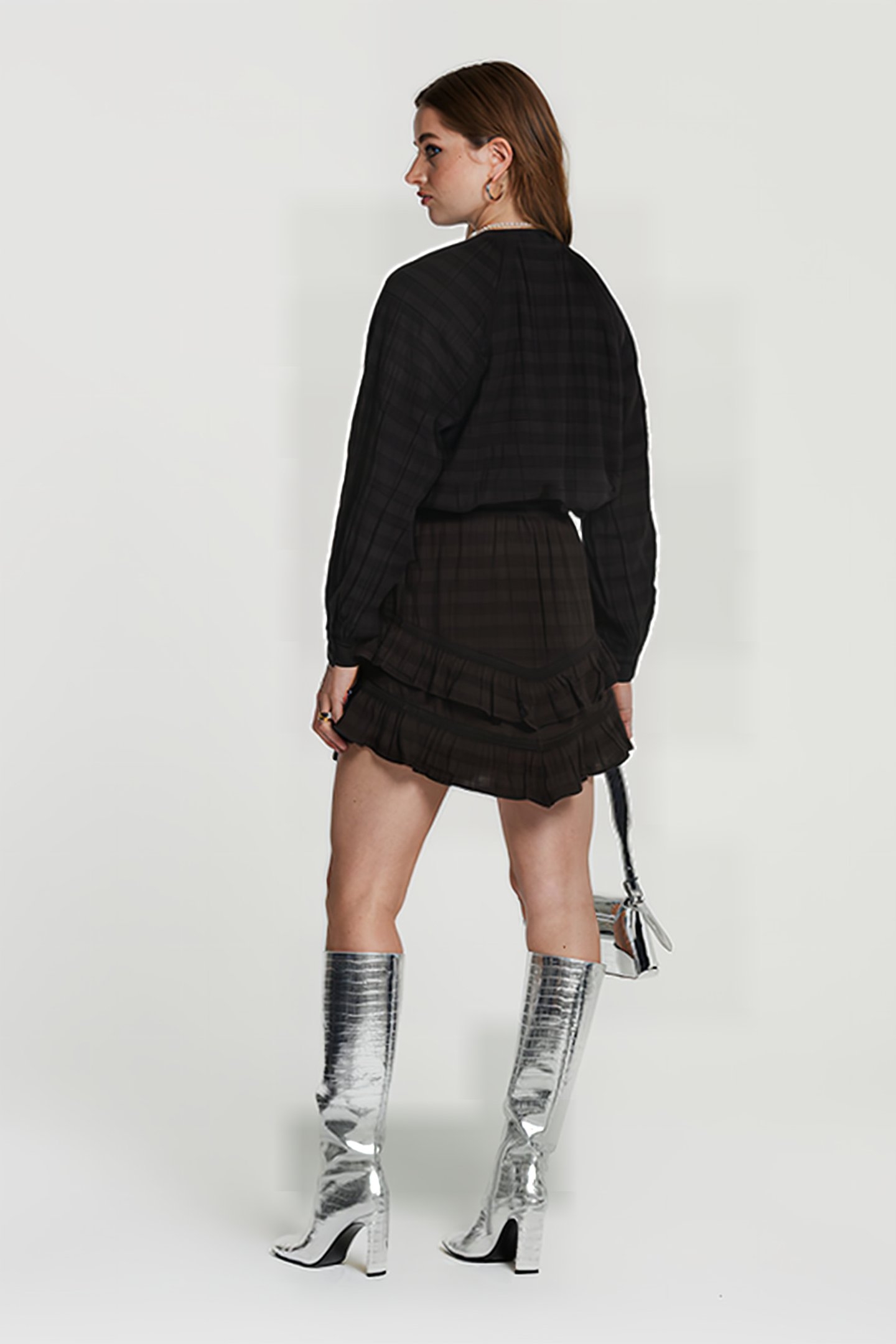 LADIES BOLOGNA SKIRT TASMANIA STRIPE BLACK 4