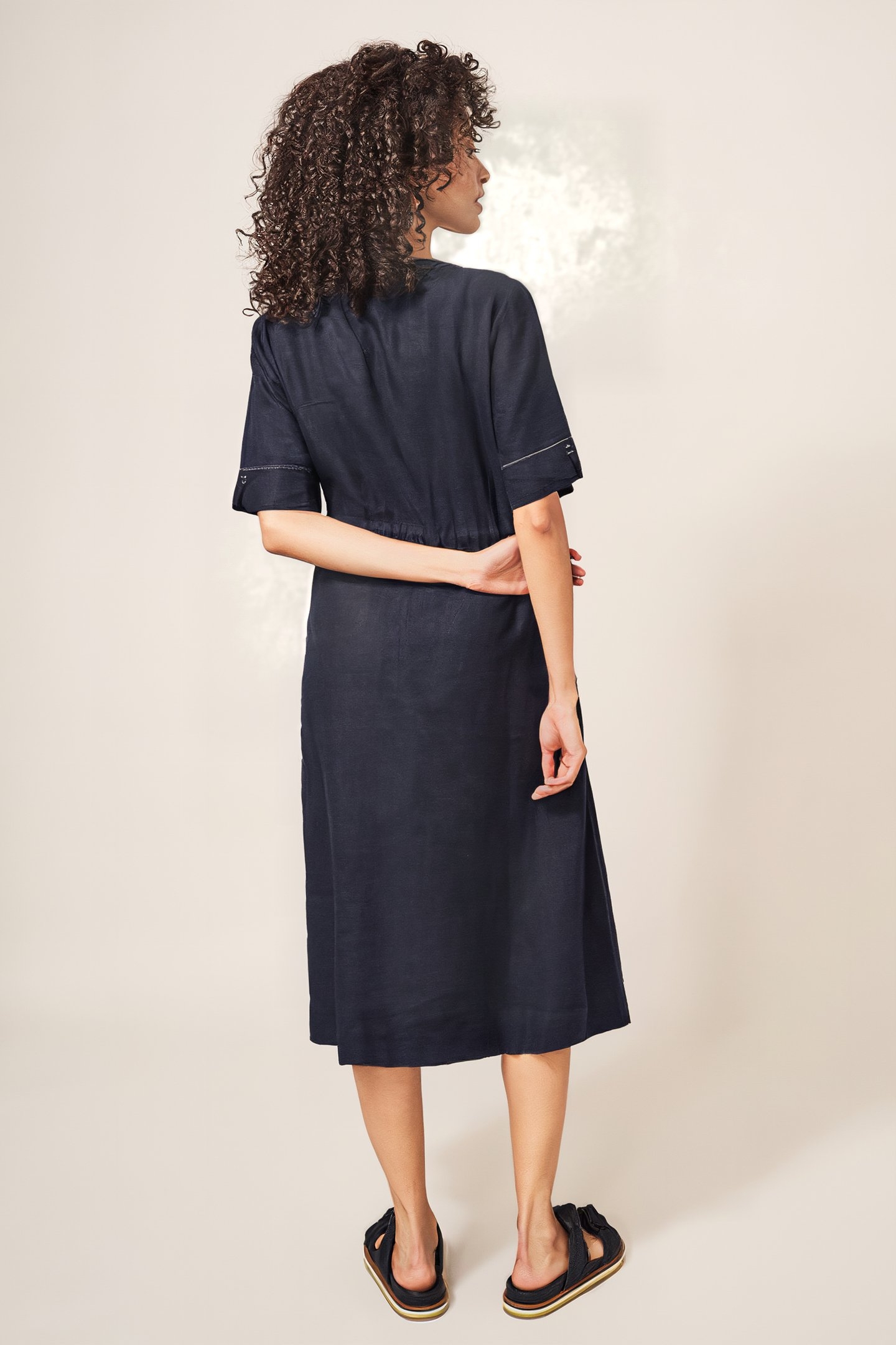 FERNE LINEN DRE DARK NAVY 2