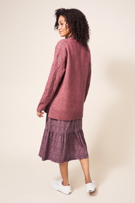 BELONGING STITCH CARDI  PINK 3