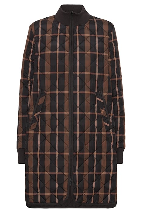 10 ART06TARTAN PADDED COAT CASHEW 1