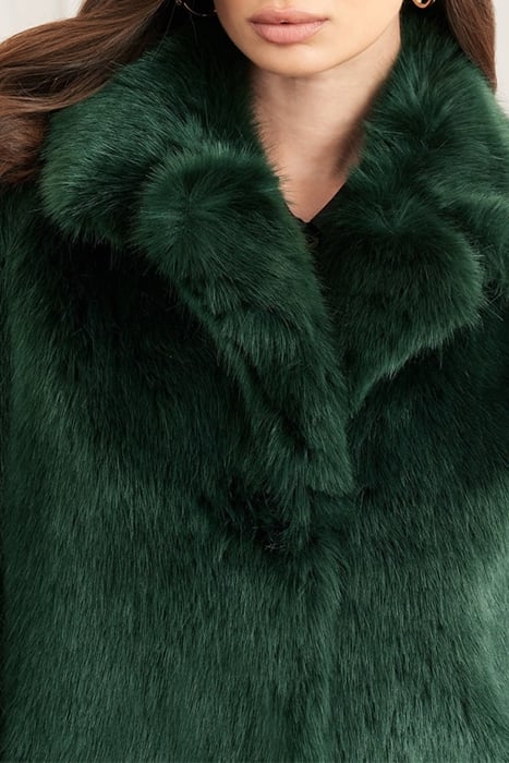 MATILDA COAT JET BLACK FAUX FUR 4