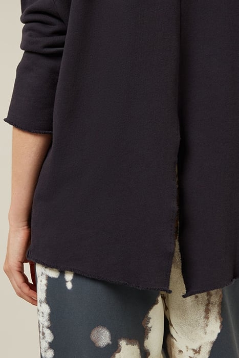 TEDDY FLEECE SWEATER ALMOST BLACK 2