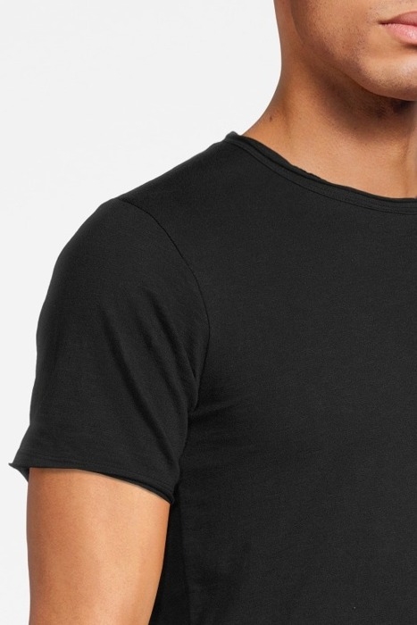 BASIC ROUND NECK TEE SLUB JERSEY BLACK 5