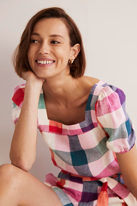 SQUARE NECK LINEN TOP IVO 4