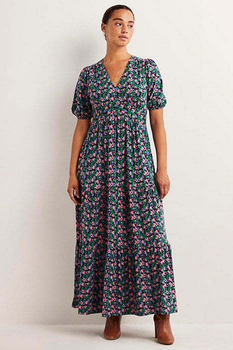 TIERED JERSEY MAXI TEA DRESS LGR 1