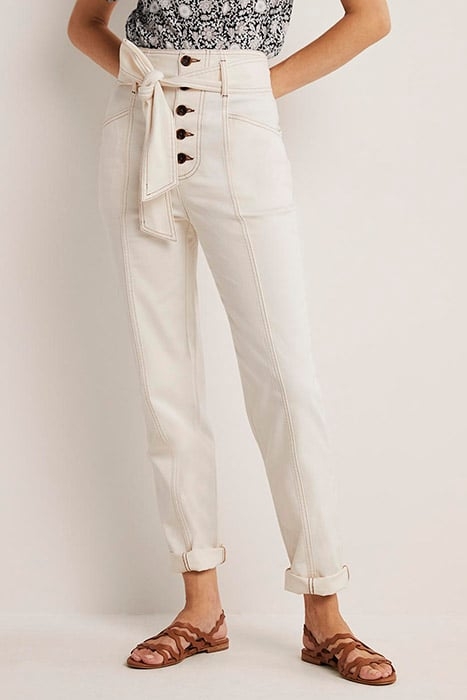 BELTED HIGH RISE JEANS ECR 1