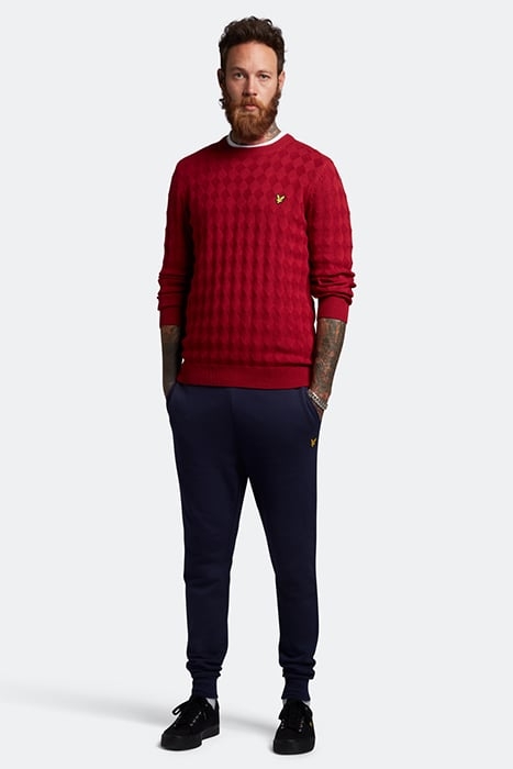 ARGYLE CREW NECK TUNNEL RED 3