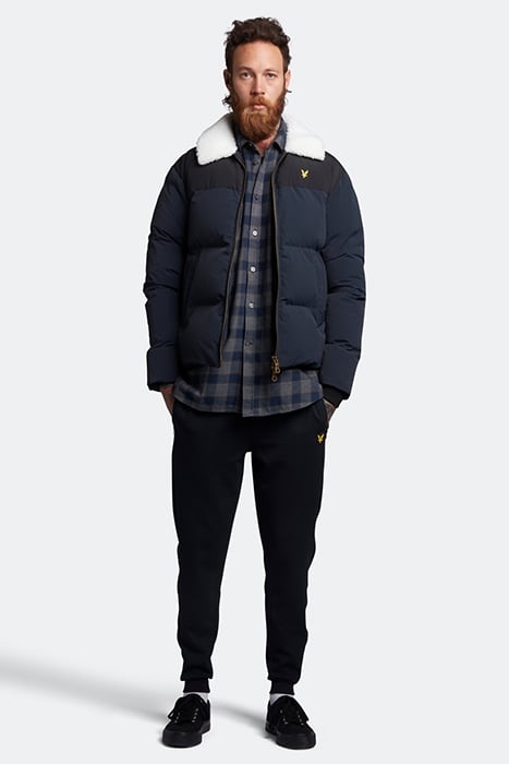 BORG COLLAR PUFFER DARK NAVY 3