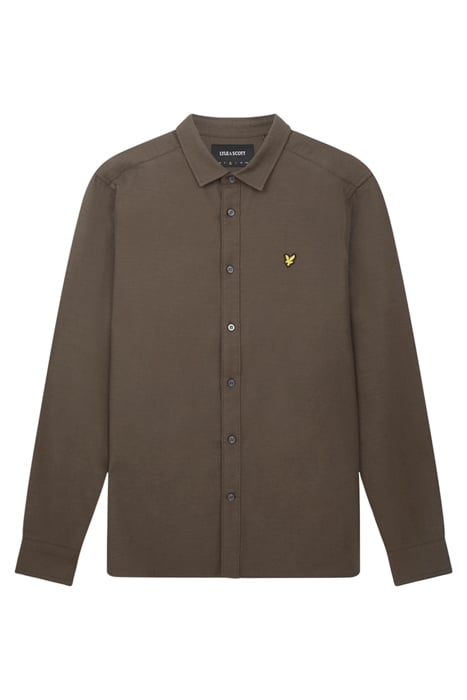 CHUNKY SLUB SHIRT FORM GREEN 5