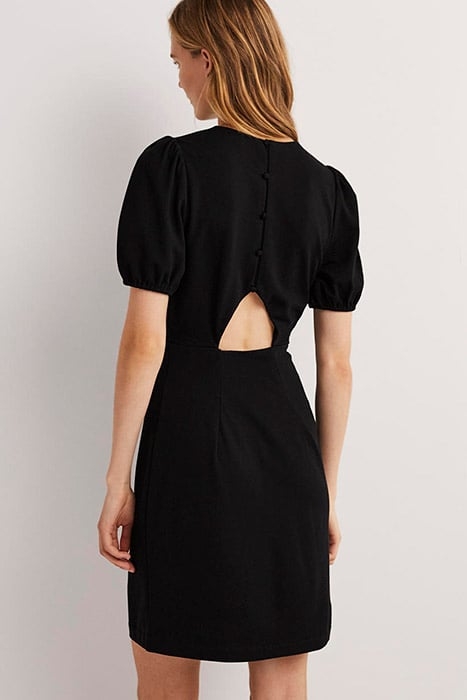 CUT OUT JERSEY MINI DRESS BLK 3