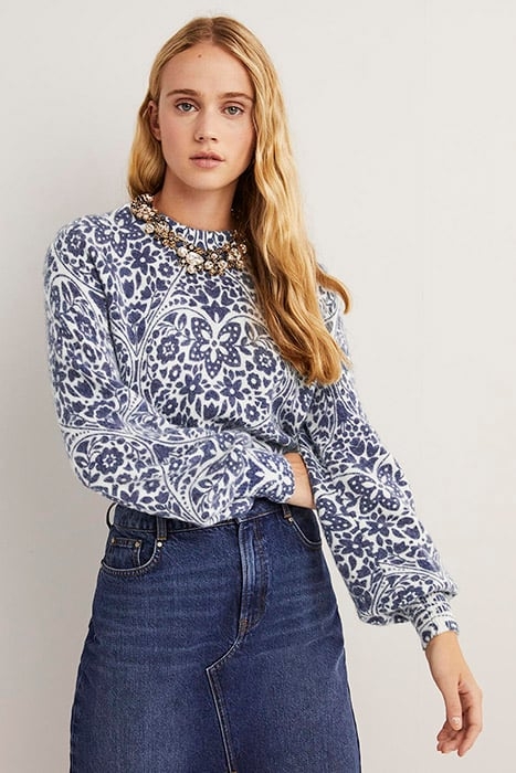 BLOUSON SLEEVE FLUFFY JUMPER FLR 3