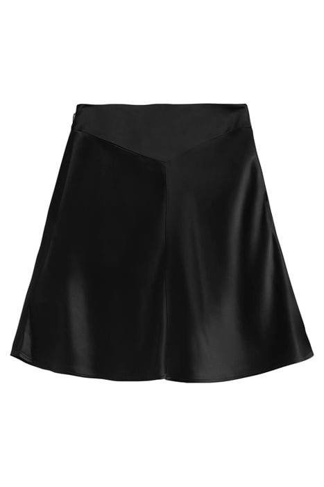 SATIN BIAS-CUT MINI SKIRT BLK 5