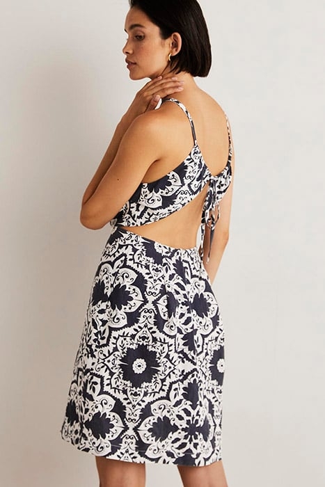 BACK DETAIL MINI DRESS NVY 3