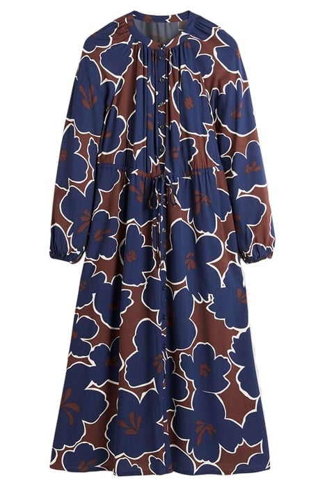 TIE WAIST DETAIL MIDI DRESS NVY 5