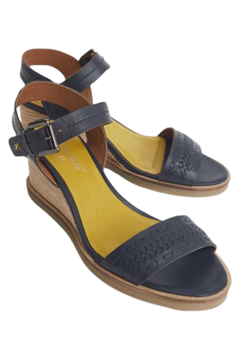 CRAFT LEATHER WEDGE SANDAL DARK NAVY 2