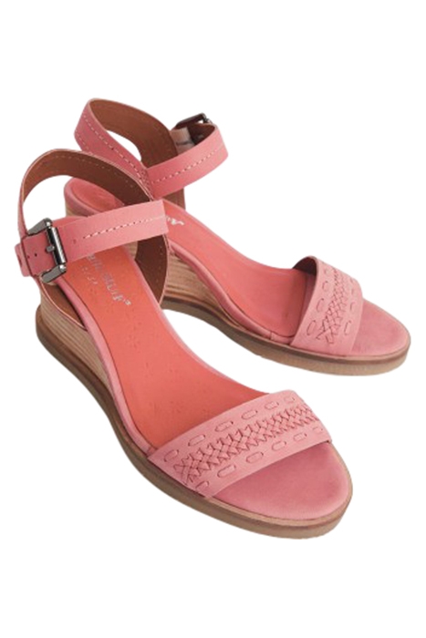 CRAFT LEATHER WEDGE SANDAL MID PINK 2