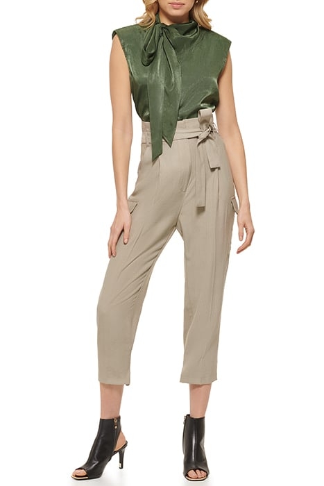TIE HIGH WAIST TAPER CITY KHAKI 3