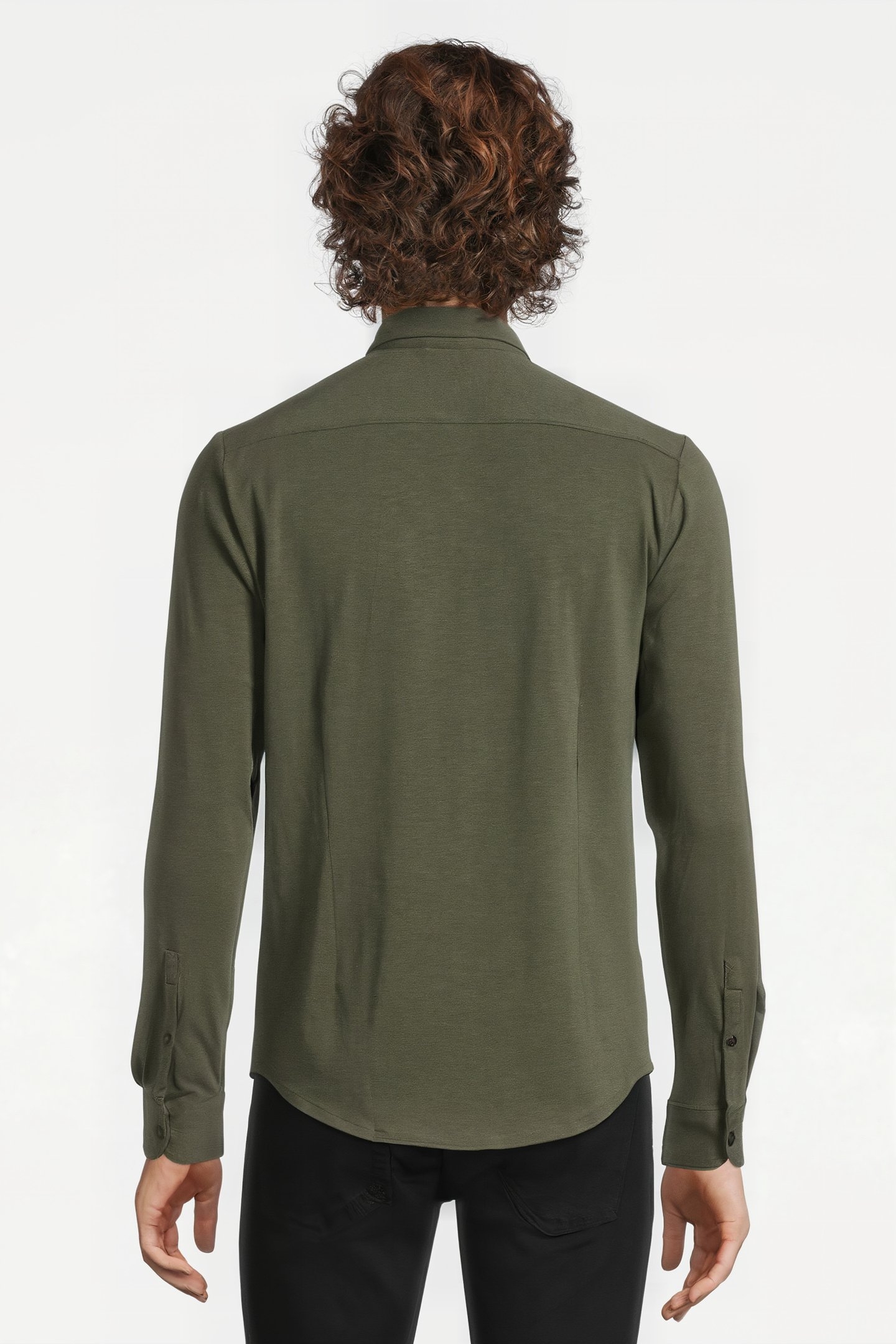SHIRT FINE SLUB JERSEY DARK ARMY 3