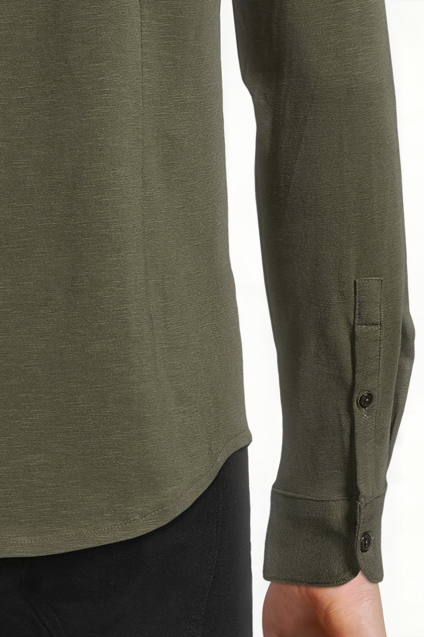 SHIRT FINE SLUB JERSEY DARK ARMY 5
