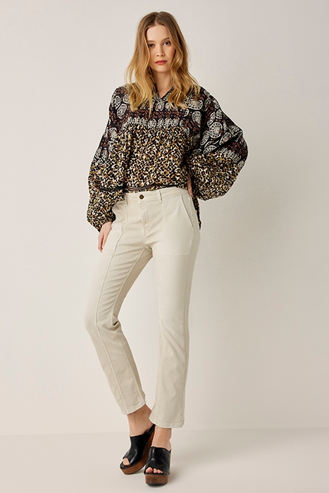 BOOTCUT CROPPED PANT SLUBBY STRETCH TWILL WHITES WHITES 2