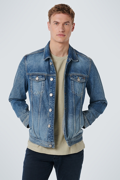 JACKET SHORT FIT DENIM RECYCLED COTTON INDIGO 2