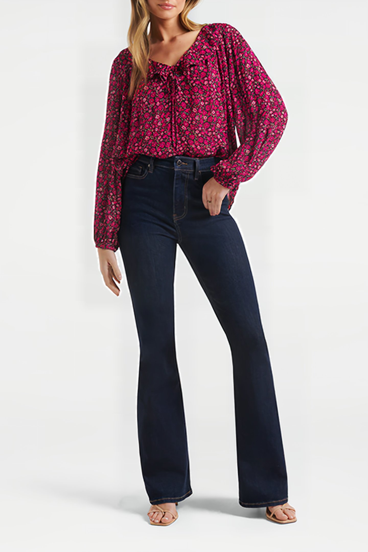 BROOKLYN RUFFLE BLOUSE ROUGE ADDISON DITSY 3