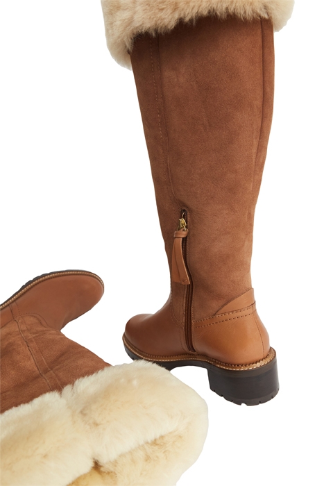SHEARLING SOLE KNEE HIGH BOOT MID TAN 4