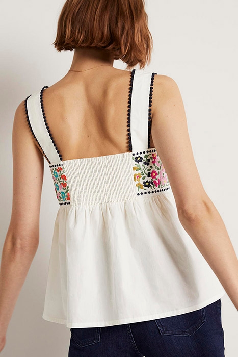 MARINA STRAPPY EMBROIDERED TOP MUL 2