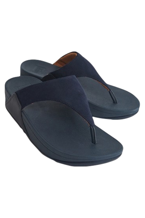 LULU SUEDE TOE POST SANDALS DARK NAVY 2