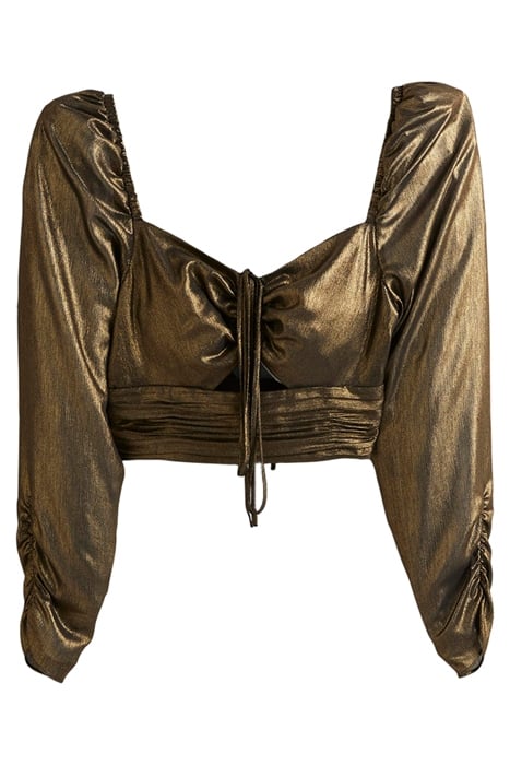 CUT OUT DETAIL HALTER TOP GLD 5