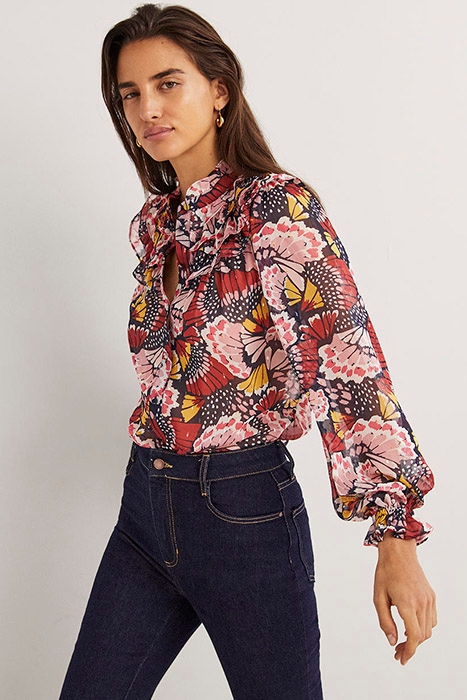 RUFFLE NECK SHIRT MUL 4