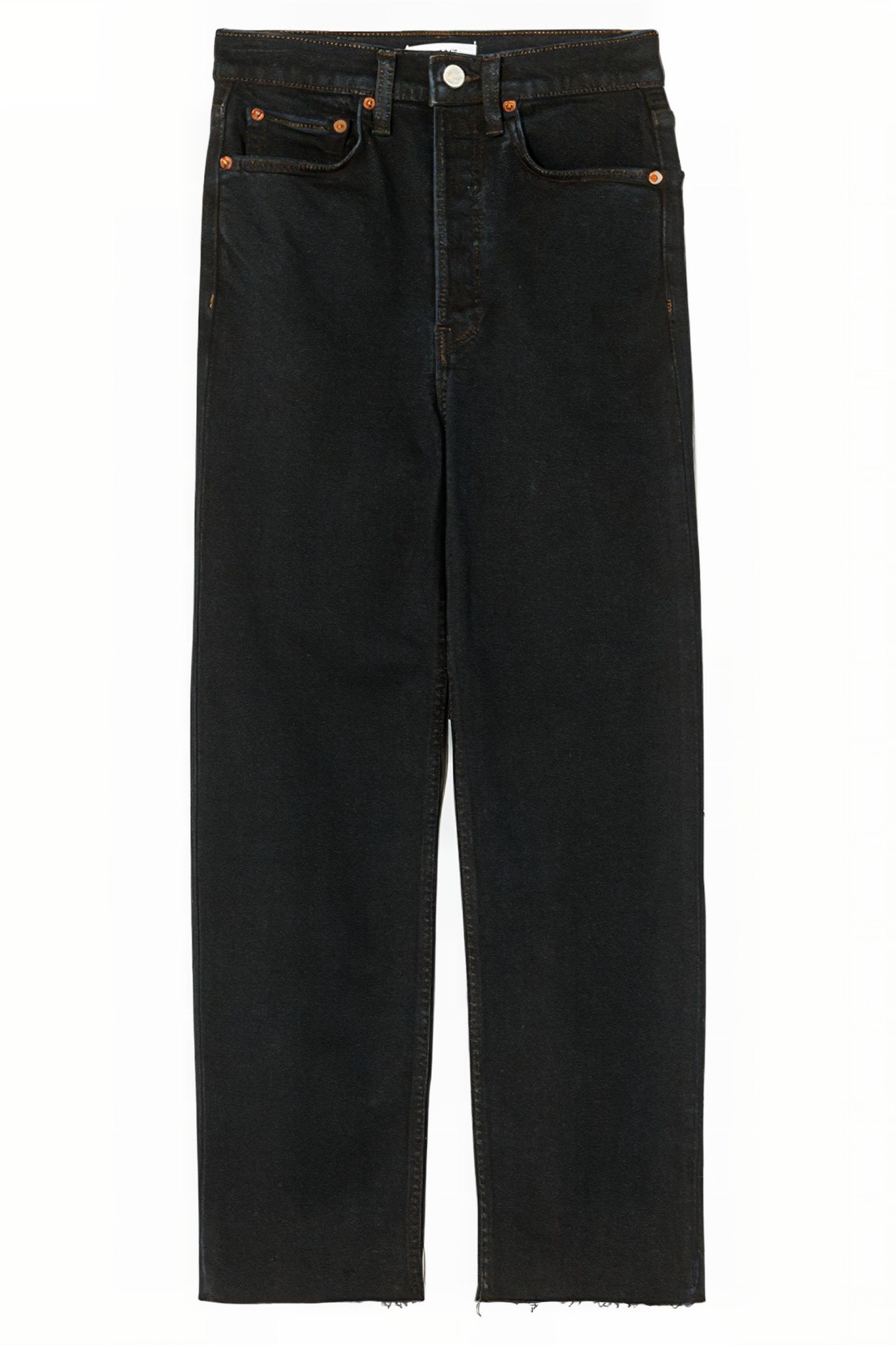 70S ULTRA HIGH RISE STOVEPIPE JET BLUE BLACK 1