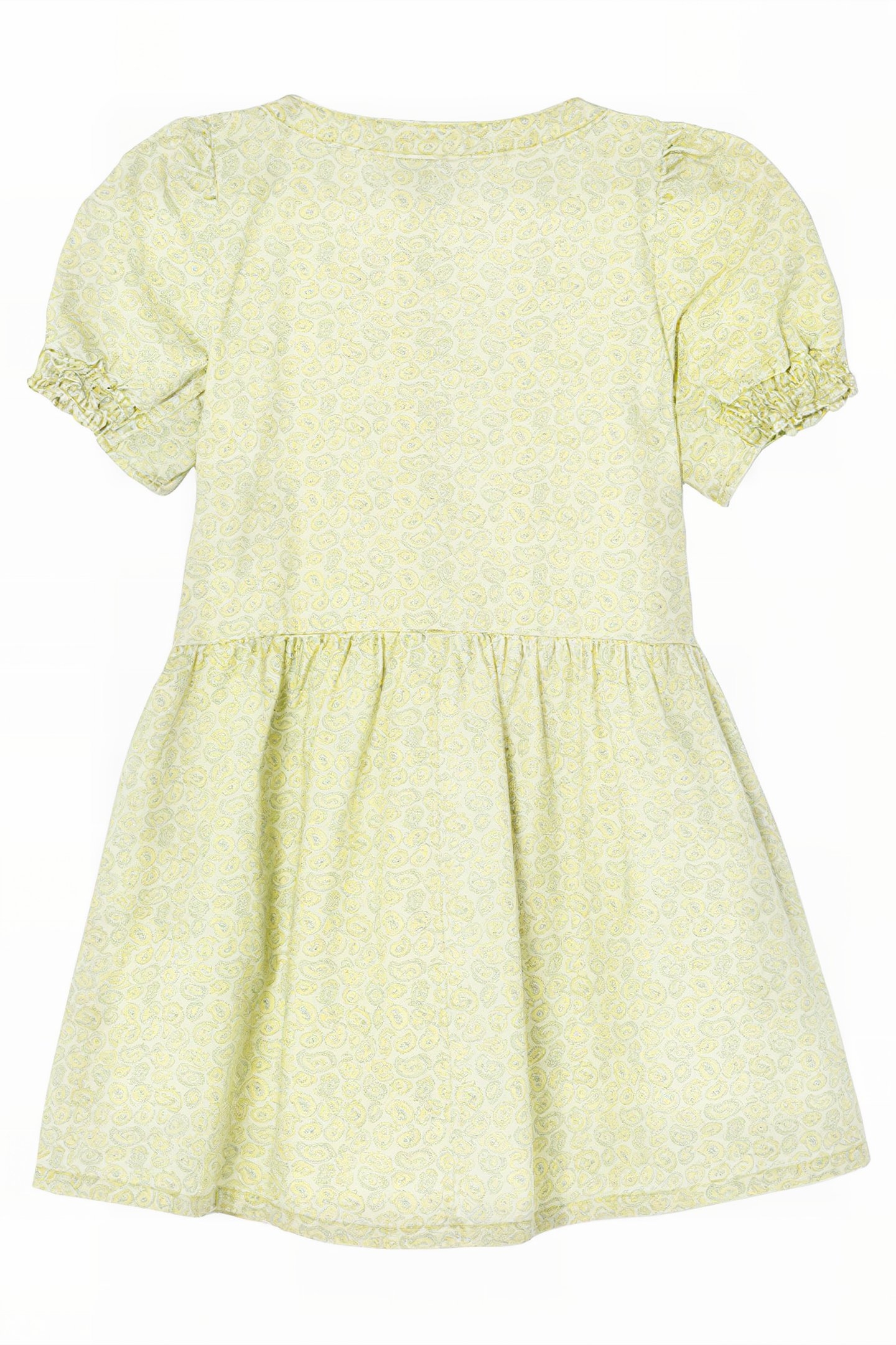 70S VNECK BABYDOLL DRESS CITRUS PAISLEY 2