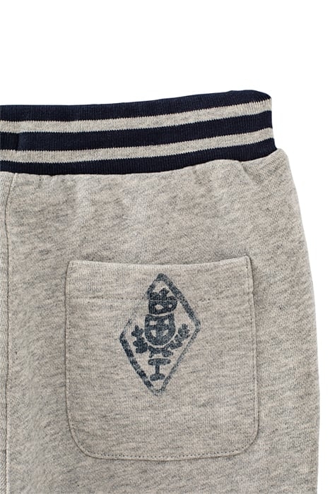 BOYS’ MEDIUM GREY MARL AND NAVY SWEATSHIRT FABRIC BERMUDAS 4