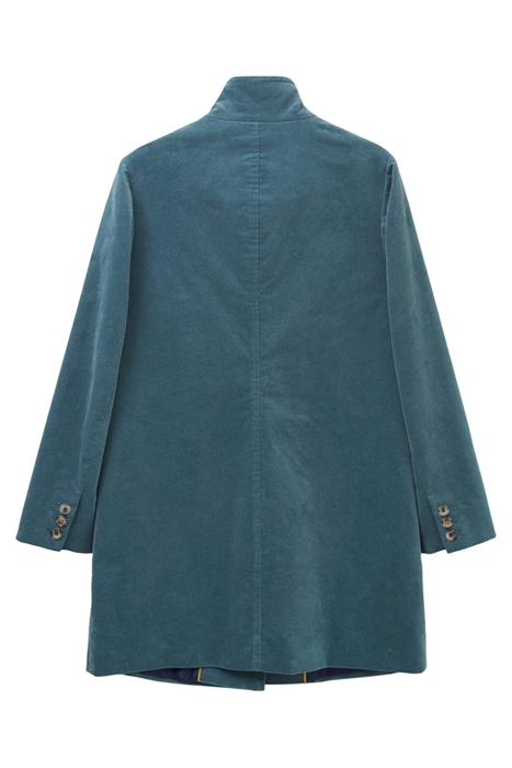 KARLA VELVET COAT MID TEAL 4