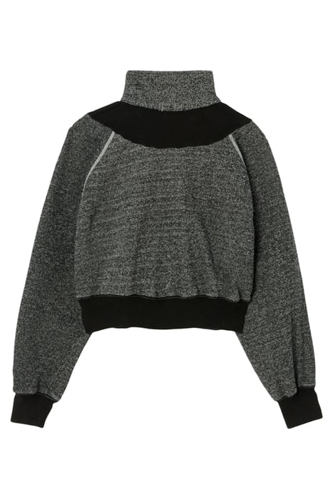 90S UPCYCLED CROP HALF ZIP ASSORTED BLACK 2