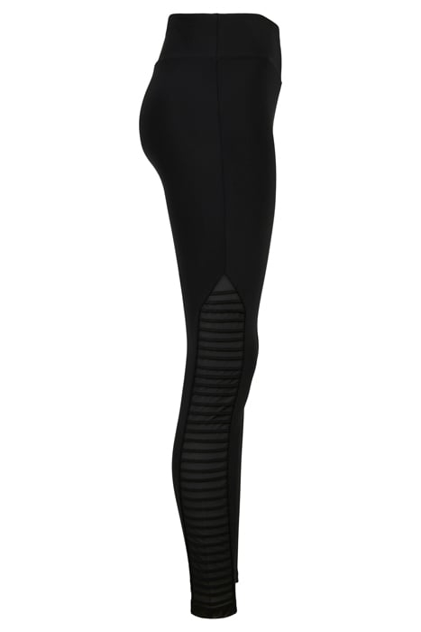 LADIES HIGHWAIST BIKER TECH MESH LEGGINGS BLACK 8
